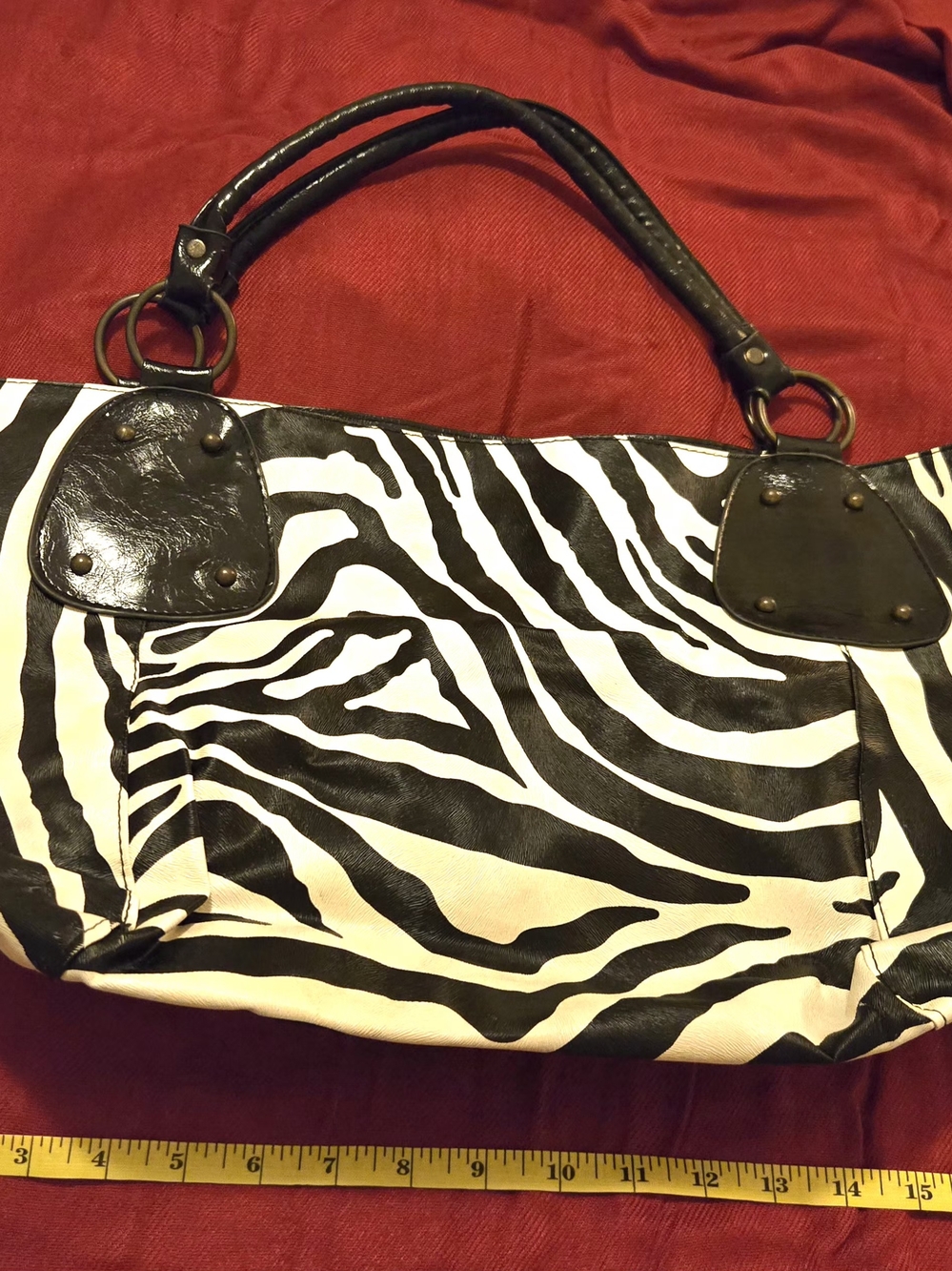 Zebra Print Black and White Tote Bag - Women